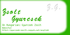 zsolt gyurcsek business card